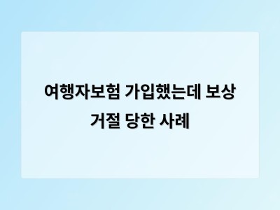 여행자보험 가입 전 꼭 확인해야 할 실손형과 지수형의 차이