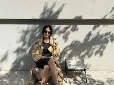 김나영 트렌치코트로 가을 패션 뽐내는 모습 공개