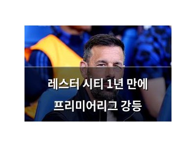 레스터 시티 1년 만에 프리미어리그 강등