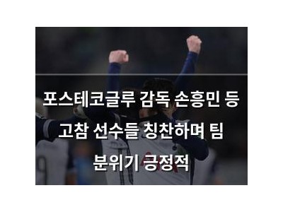 포스테코글루 감독 손흥민 등 고참 선수들 칭찬하며 팀 분위기 긍정적