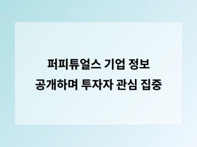 퍼피튜얼스 기업 정보 공개하며 투자자 관심 집중