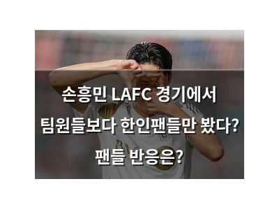 손흥민 LAFC 경기에서 팀원들보다 한인팬들만 봤다? 팬들 반응은?