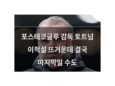 포스테코글루 감독 토트넘 이적설 뜨거운데 결국 마지막일 수도