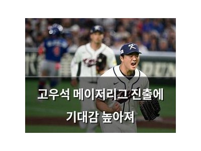 고우석 메이저리그 진출에 기대감 높아져