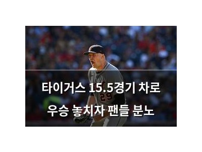타이거스 15.5경기 차로 우승 놓치자 팬들 분노