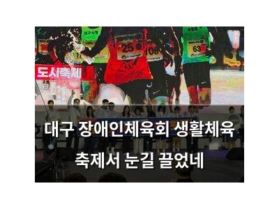 대구 장애인체육회 생활체육 축제서 눈길 끌었네