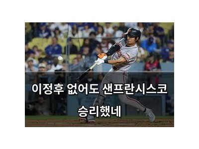 이정후 없어도 샌프란시스코 승리했네