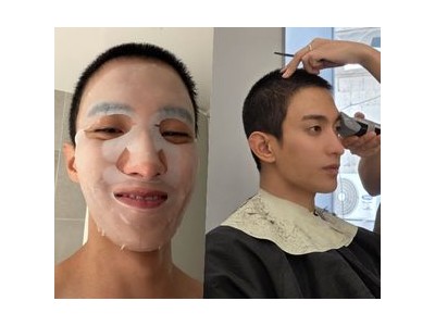 도겸 입대 앞두고 머리 자르는 모습 공개